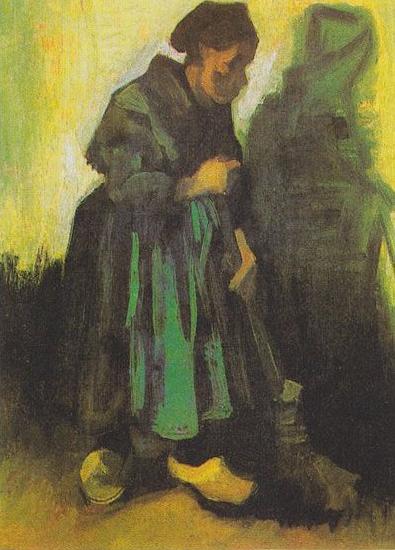 Vincent Van Gogh Peasant woman , sweeping the floor